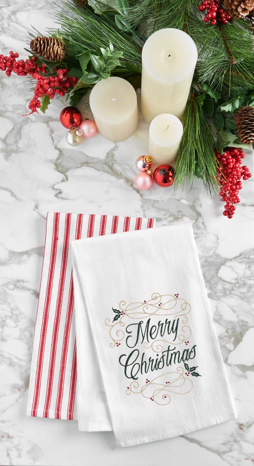 C & F Home C&f Home Merry Christmas Swirl Towel In Multi