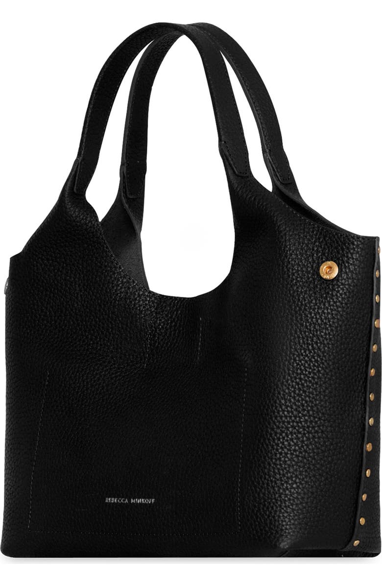 Rebecca Minkoff Darren Leather Carrysome Bag, Alternate, color, Black