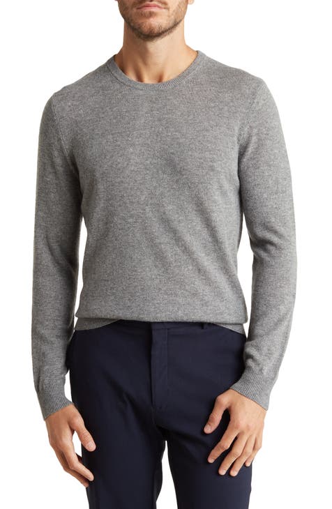 Merino Wool & Cashmere Blend Crewneck Sweater