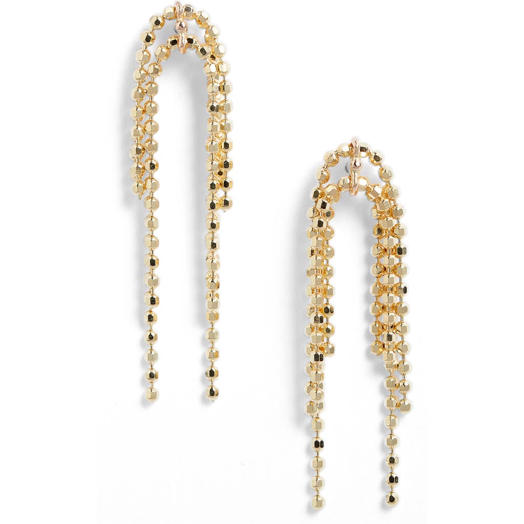 Poppy Finch Cluster Ball Chain Drop Earrings in 14K Yellow Gold  product