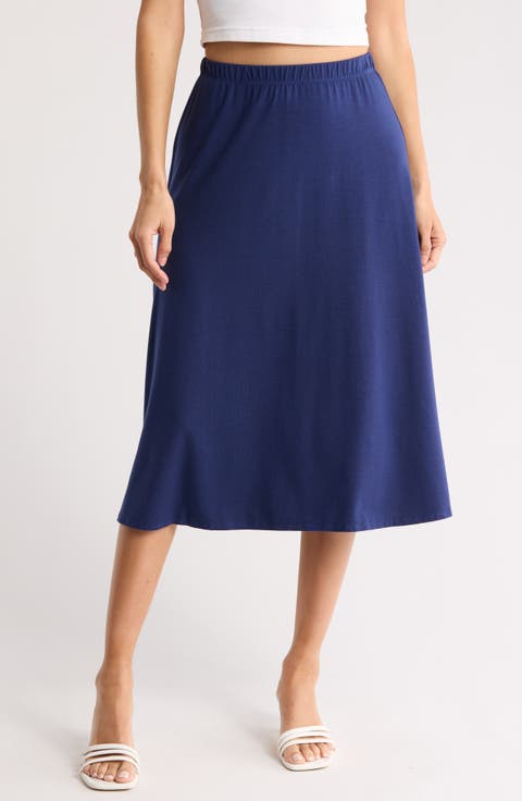 Flared Midi Skirt