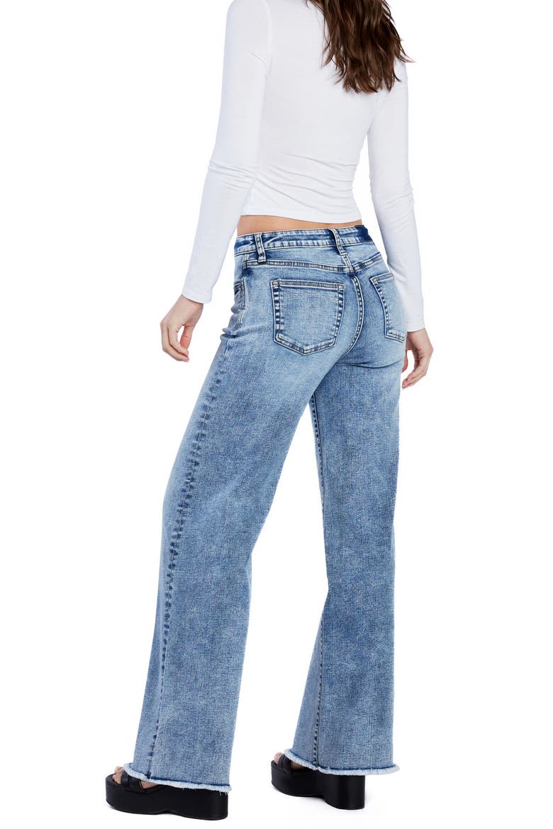 Drawstring Wide Leg Jeans, Alternate, color, HIPPIE BLUE