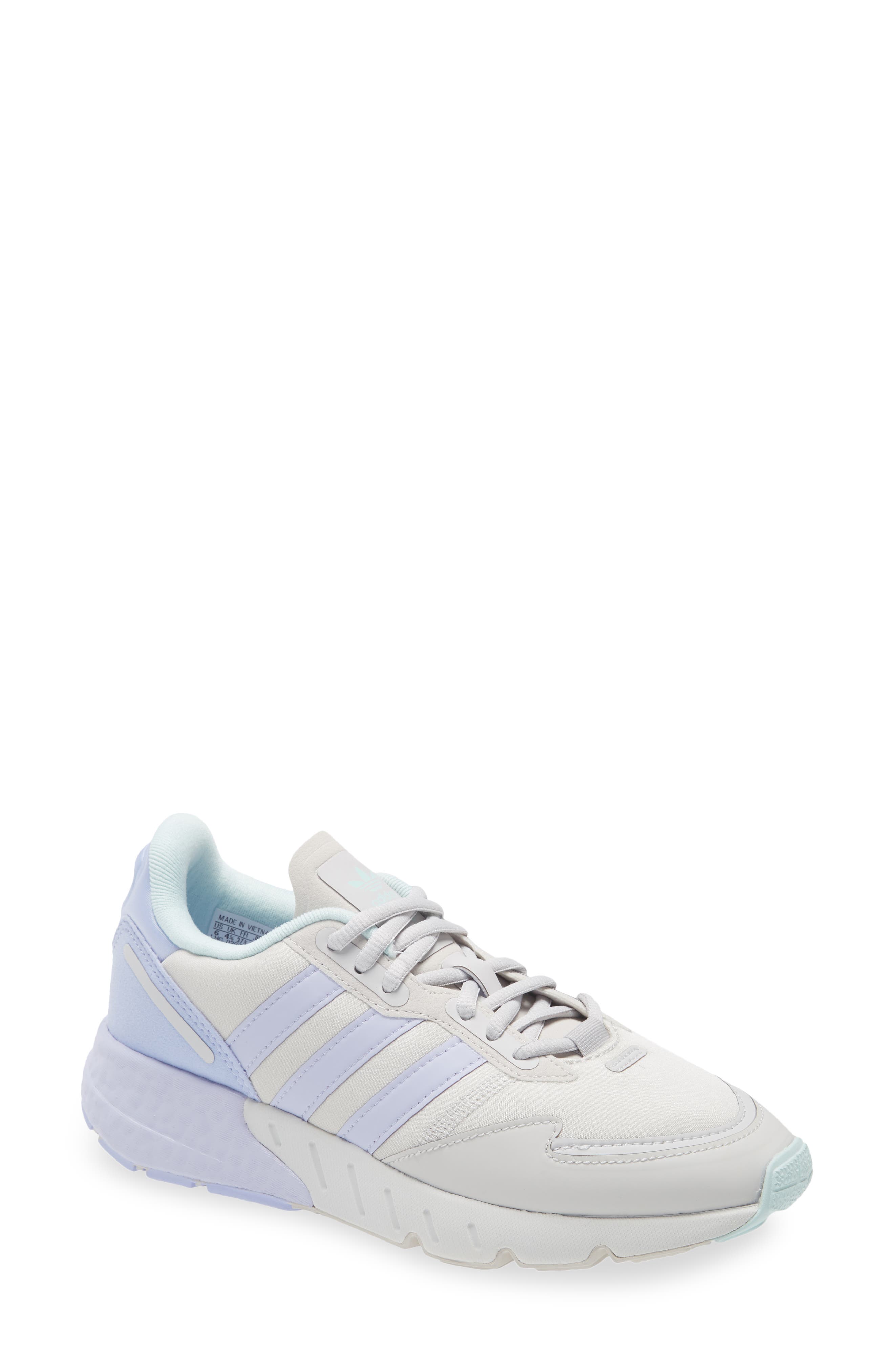 ZX 1K Boost Sneaker, Main, color, GREY/ VIOLET/ HALO MINT