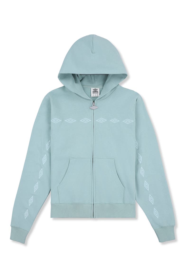 x Umbro Diamonds Fitted Zip Hoodie, Main, color, SAGE