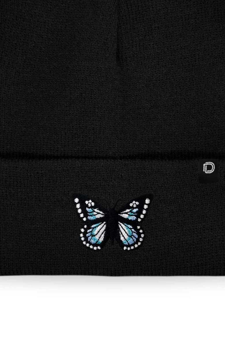 Dalix Butterfly Beanie, Alternate, color, Black