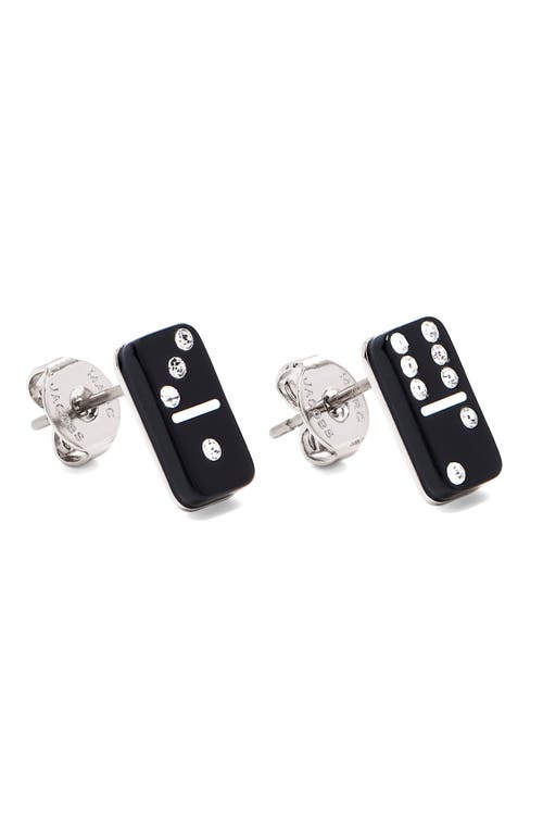 Marc Jacobs Domino Stud Earrings In Black