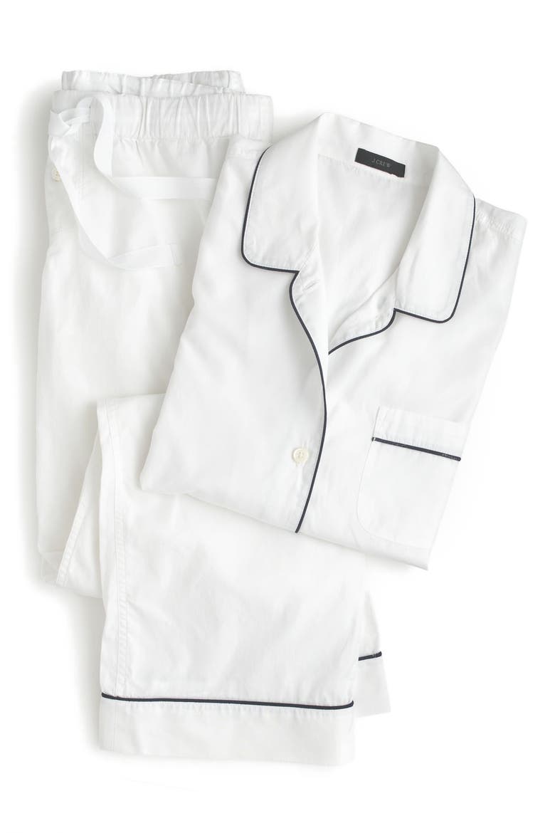 Vintage Cotton Pajamas, Alternate, color, WHITE