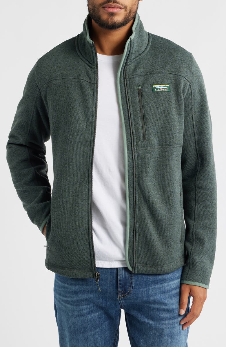 L.L.Bean Men's Sweater Fleece Jacket, Main, color, Shadow Green