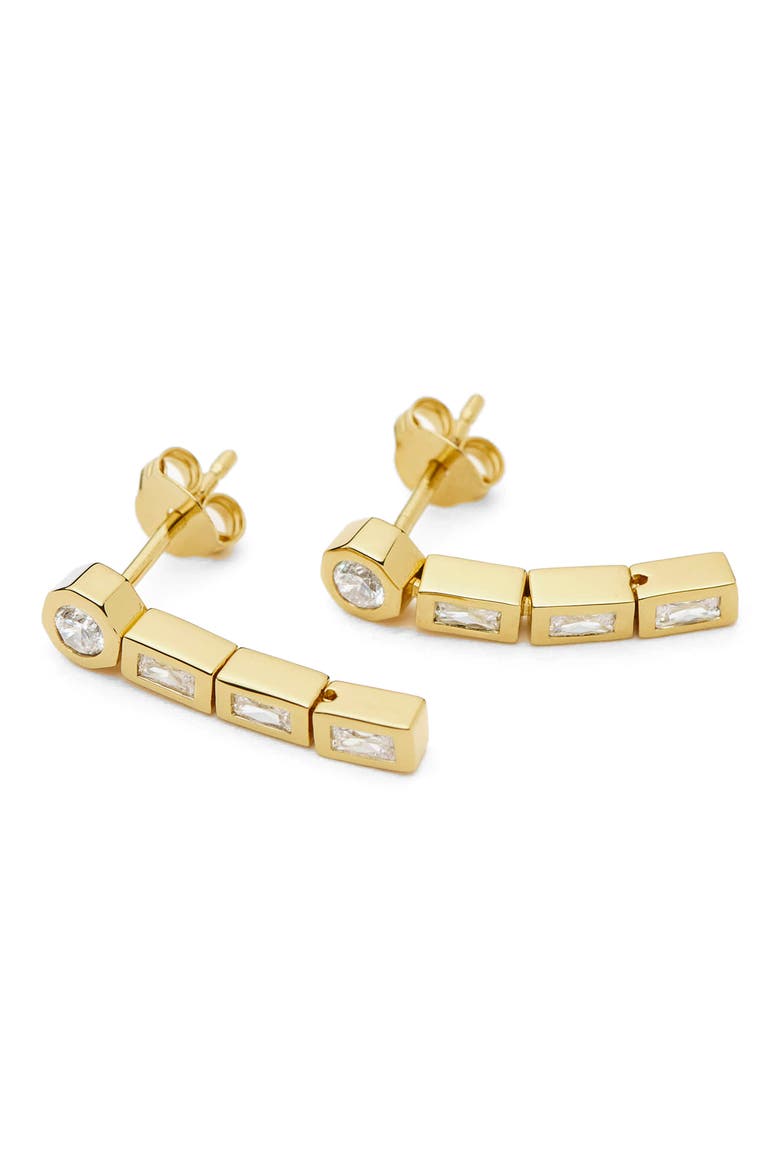 x Lucy Williams Tennis Drop Earrings, Alternate, color, GOLD