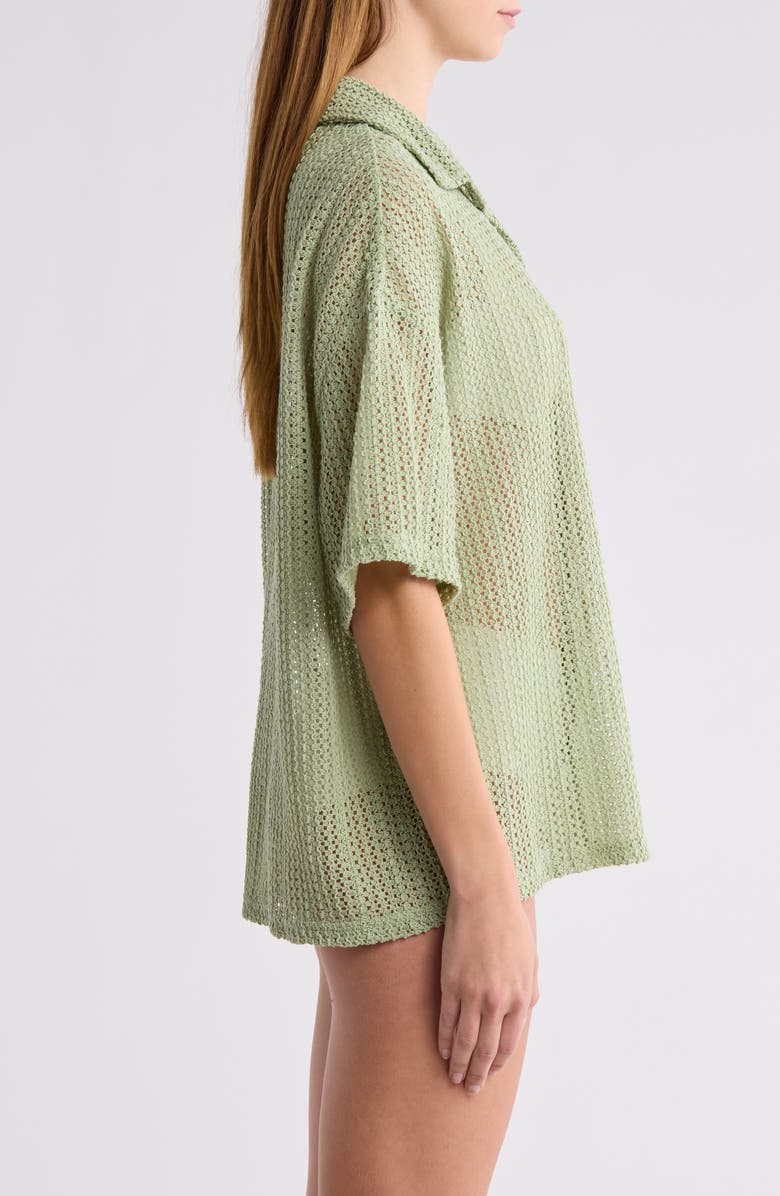 Billabong Largo Open Stitch Cover-Up Shirt, Alternate, color, 