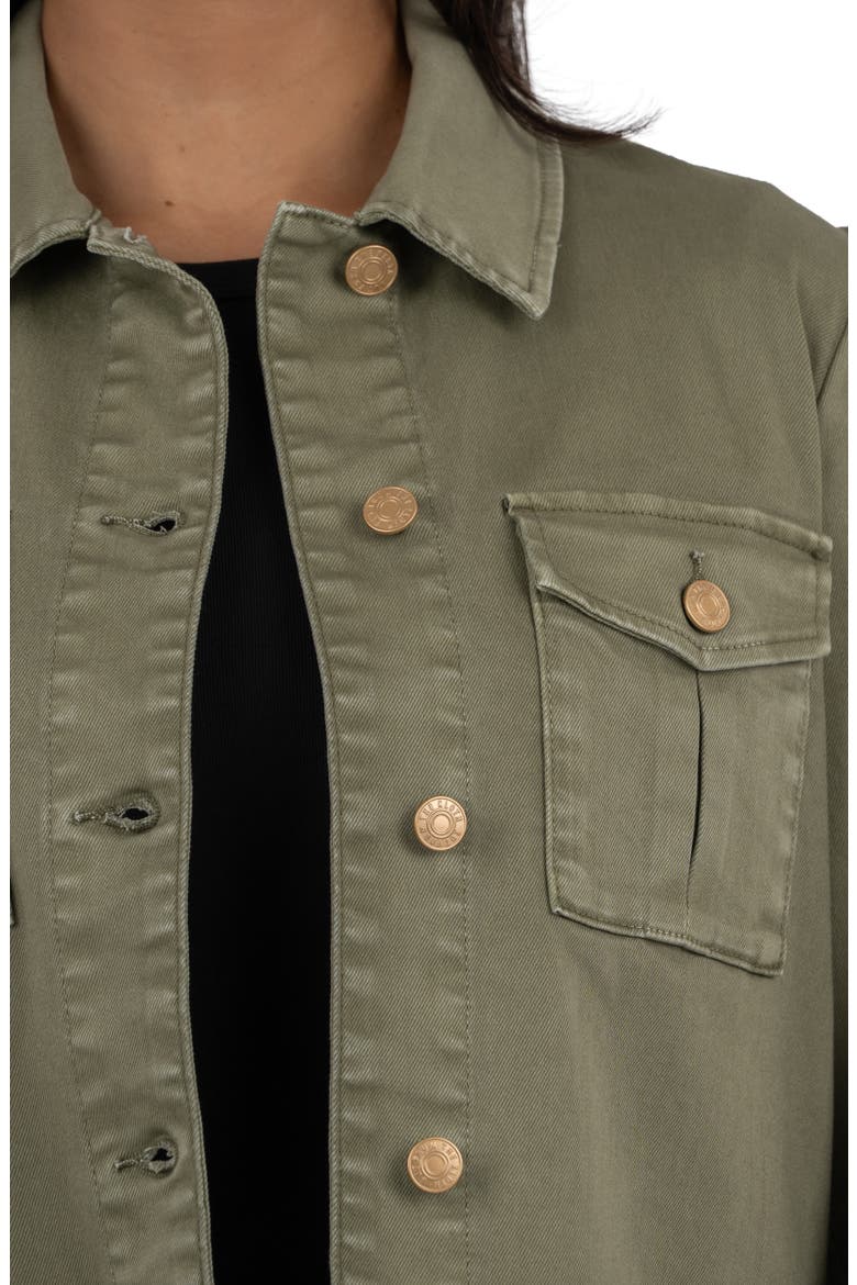 Jocelyn Denim Trucker Jacket, Alternate, color, SAGE GREEN
