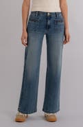 KUT from the Kloth Maya Patch Pocket High Waist Wide Leg Jeans