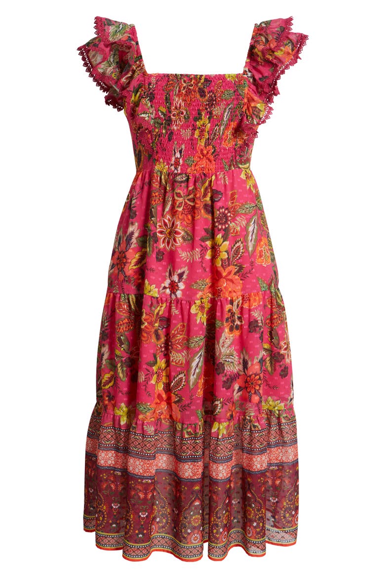 Floral Midi Sundress, Alternate, color, PINK MULTI