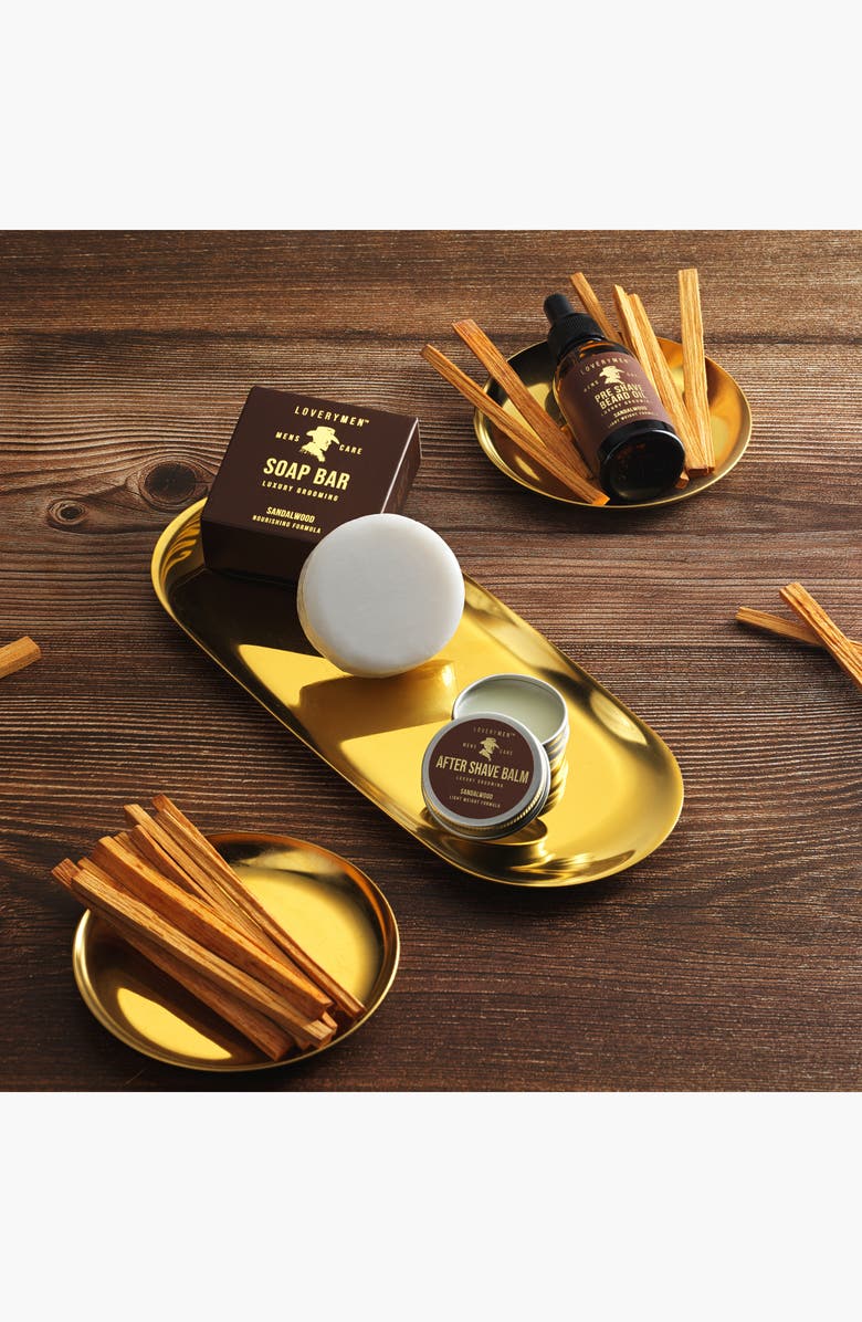 Lovery Ultimate Beard Shaving Kit wrapped in a Luxury Leather Bag, Alternate, color, NO COLOR