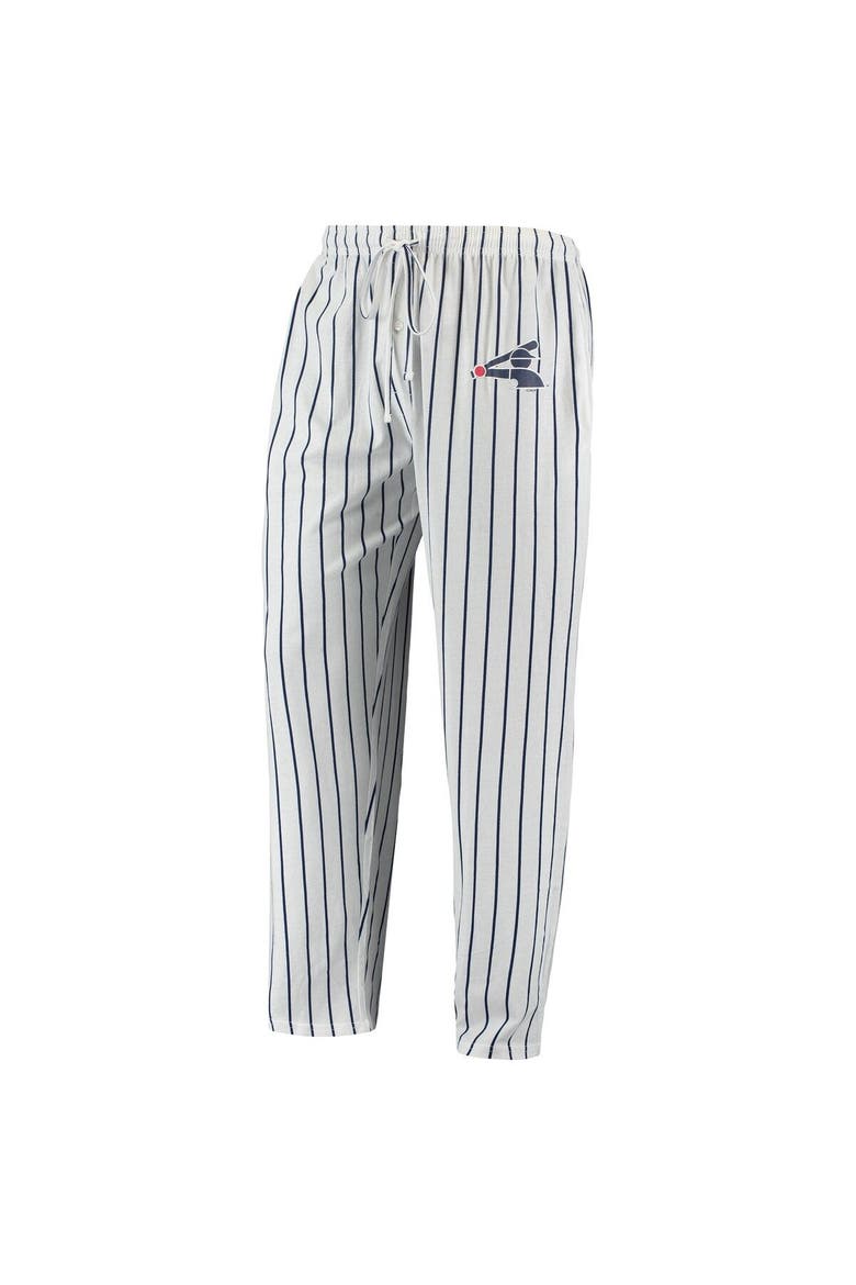 Men's Concepts Sport White/Navy Chicago White Sox Logo Vigor Pinstripe Pants, Alternate, color, White