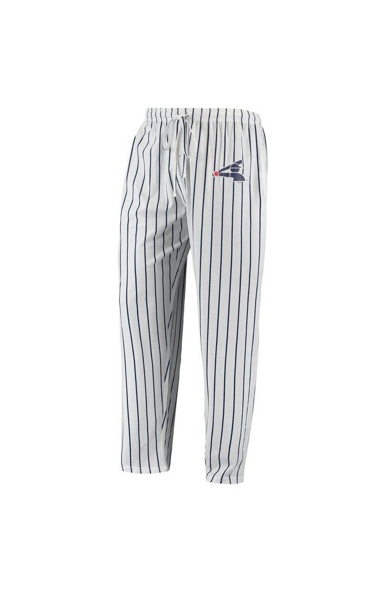 CONCEPTS SPORT Men's Concepts Sport White/Navy Chicago White Sox Logo Vigor Pinstripe Pants, Alternate, color, White