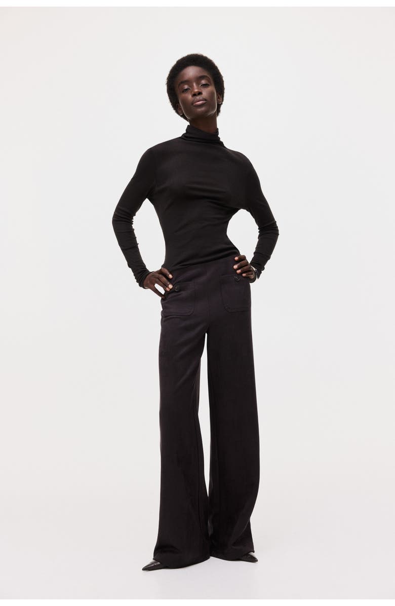 H&M Jersey Trousers, Alternate, color, Dark Brown
