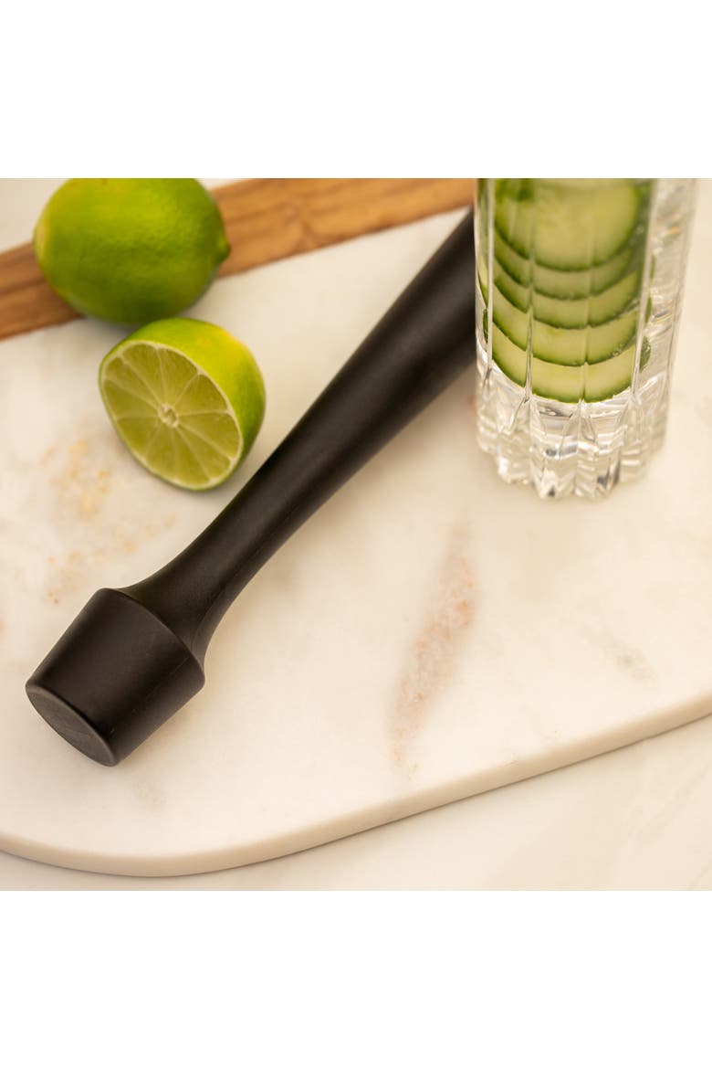 Plastic Cocktail Muddler, Alternate, color, Black