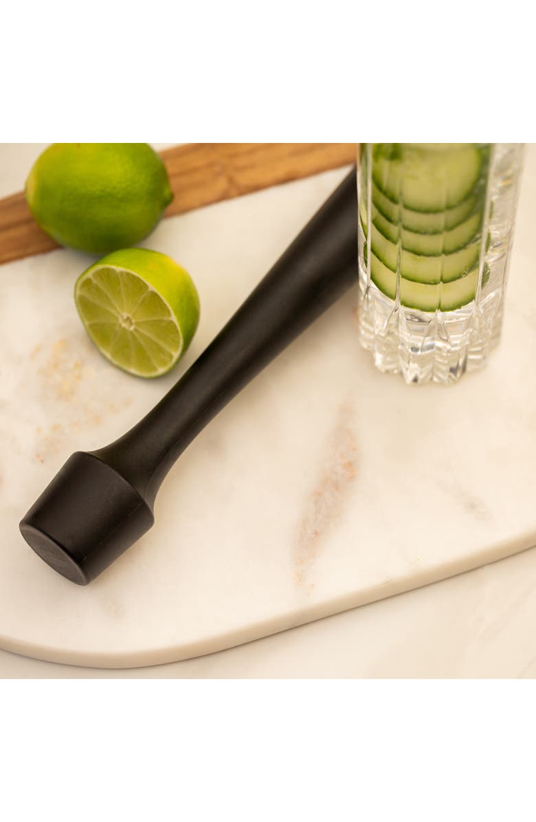 A Bar Above Plastic Cocktail Muddler, Alternate, color, Black