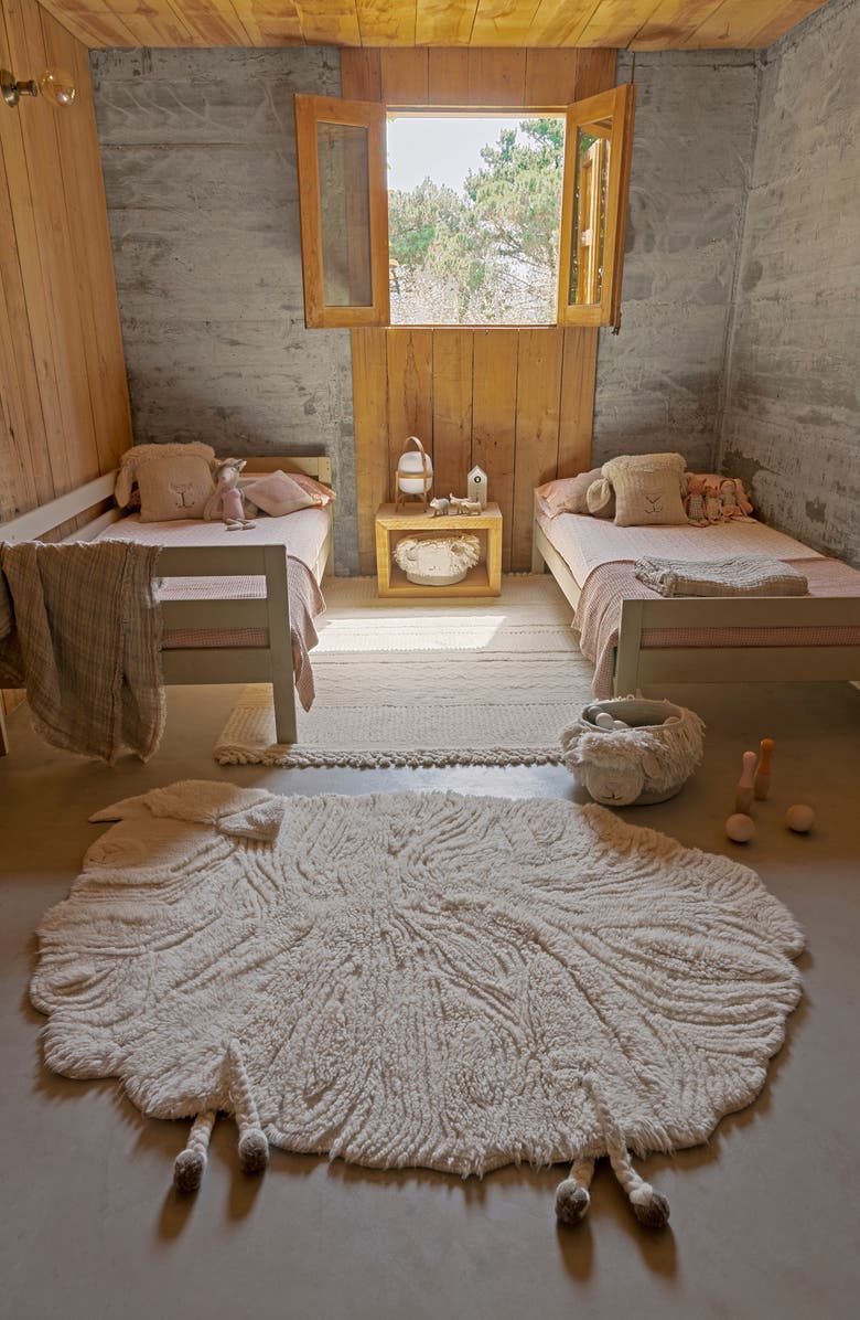 Lorena Canals Woolable Pink Nose Sheep Basket, Alternate, color, Sheep White