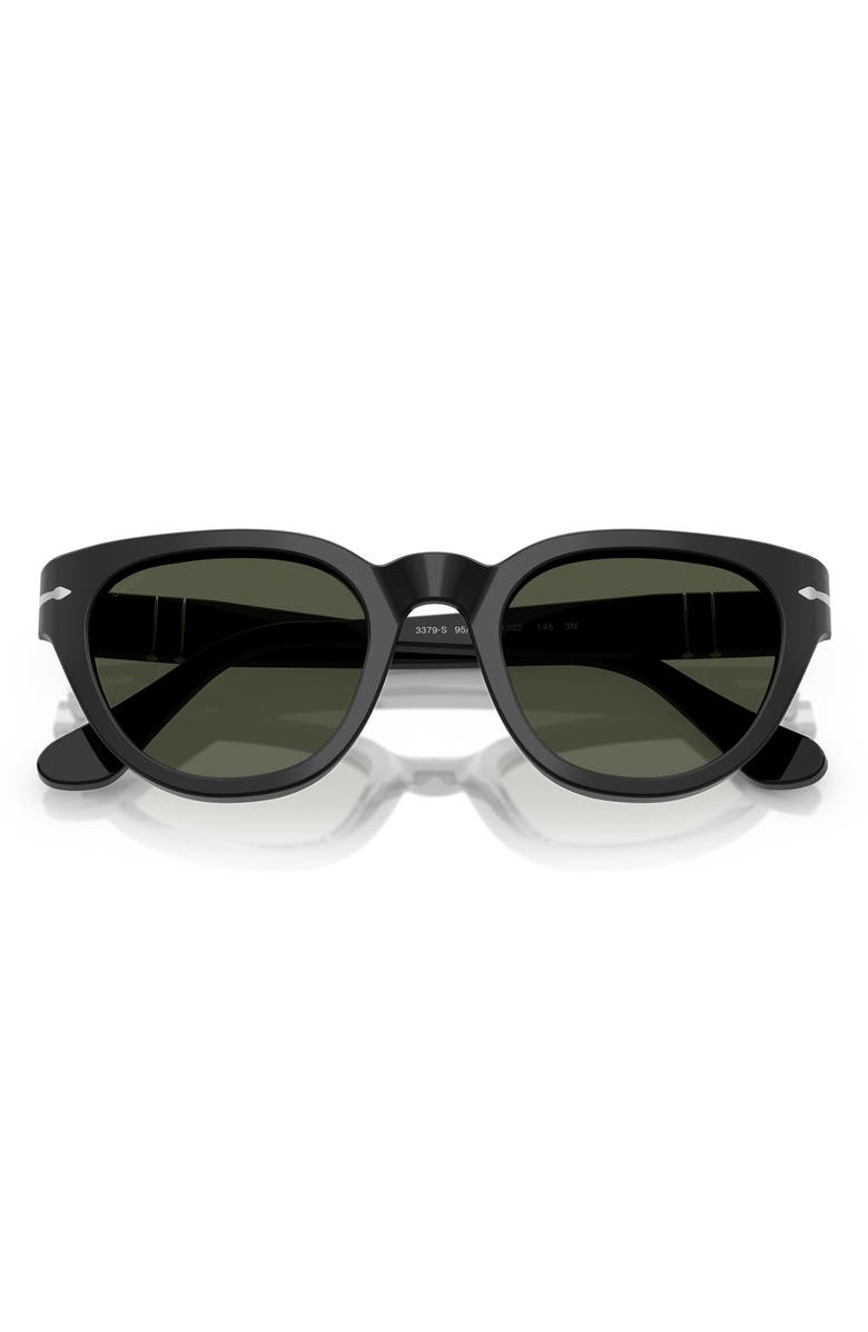 Persol Gender Inclusive PO3379S 51mm Butterfly Sunglasses, Alternate, color, Black / Green