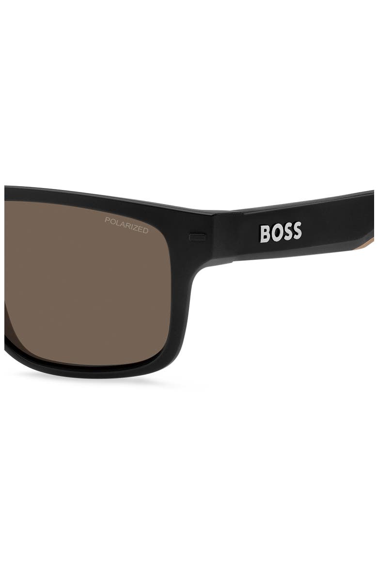 1497/S Polarized Rectangular Sunglasses, Alternate, color, MATTE BLACK BEIGE