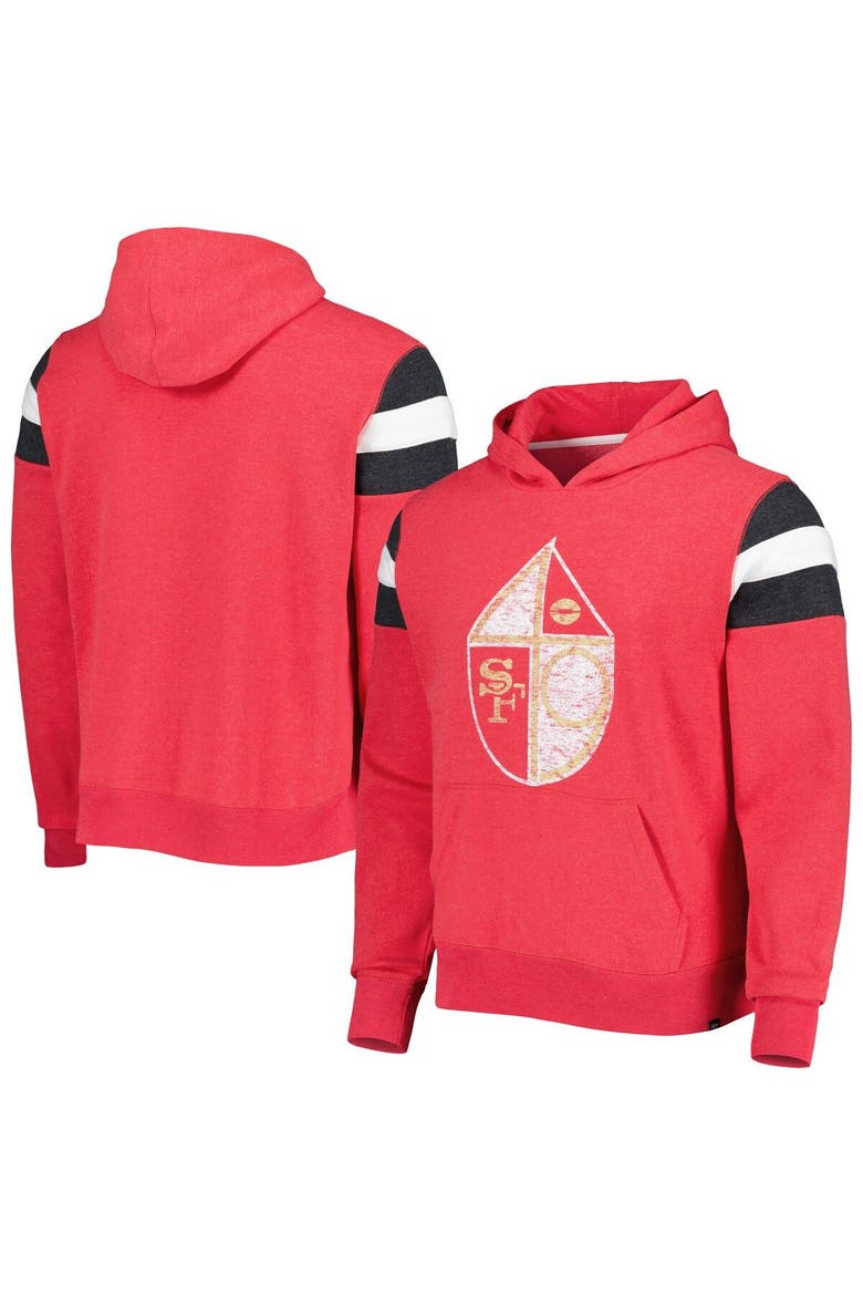 Men's '47 Scarlet San Francisco 49ers Legacy Premier Nico Pullover Hoodie, Main, color, Scarlet