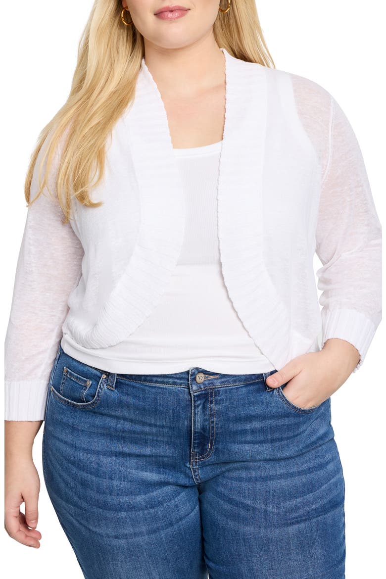 Linen Blend Bolero Cardigan, Main, color, PAPER WHITE