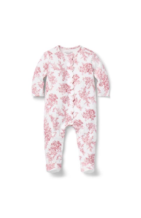 Baby Floral Toile Footed One-Piece (Infant)