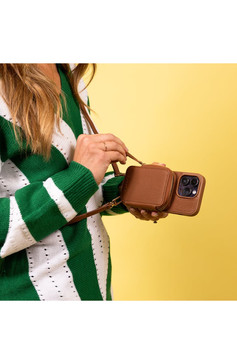 Casupo Leather iPhone Case with wallet and crossbody strap, Alternate, color, Natural