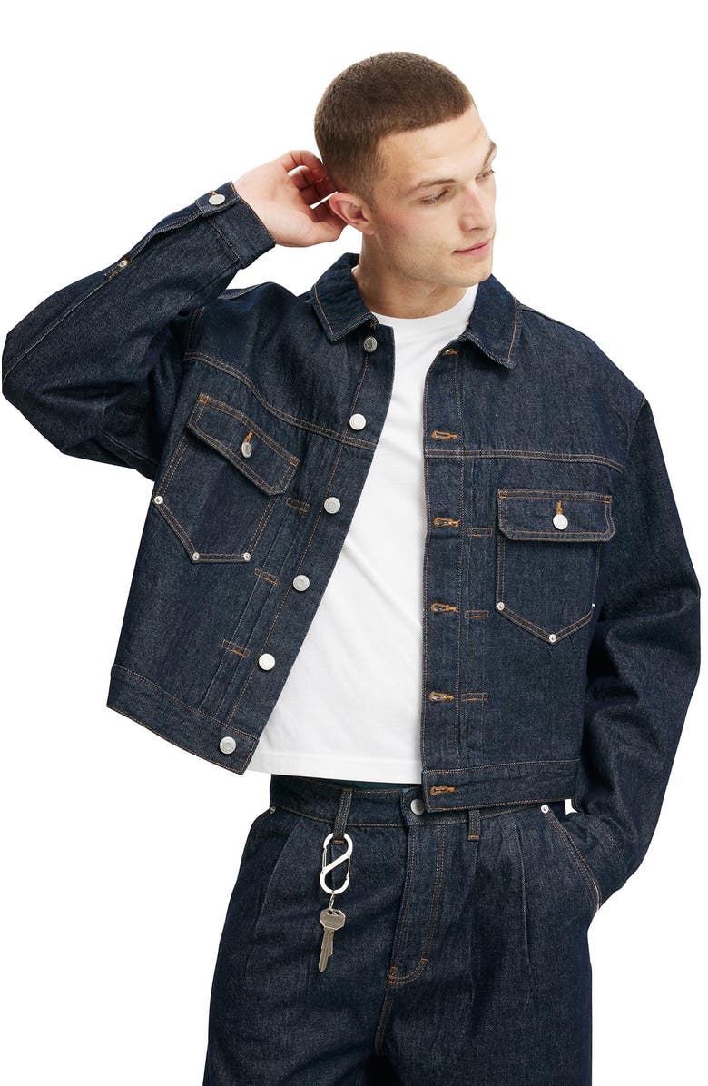 Cotton On Denim Rinse Jacket, Main, color,