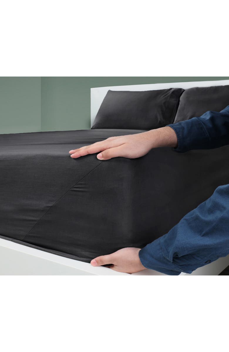 Martex Everyday 225 Thread Count Sheet Set, Alternate, color, Ebony