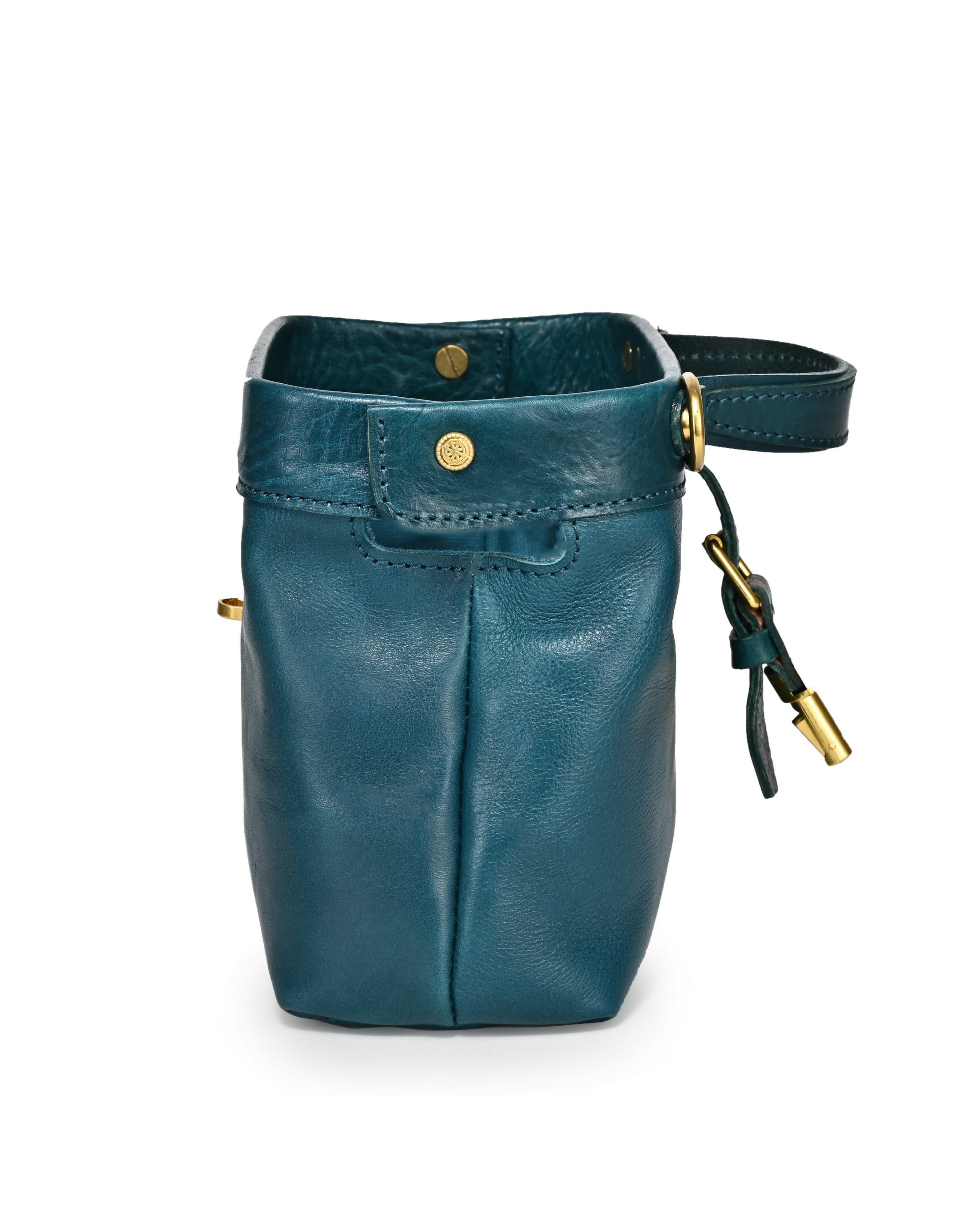 Doctor Mini Genuine Leather Structured Crossbody, Alternate, color, Turquoise