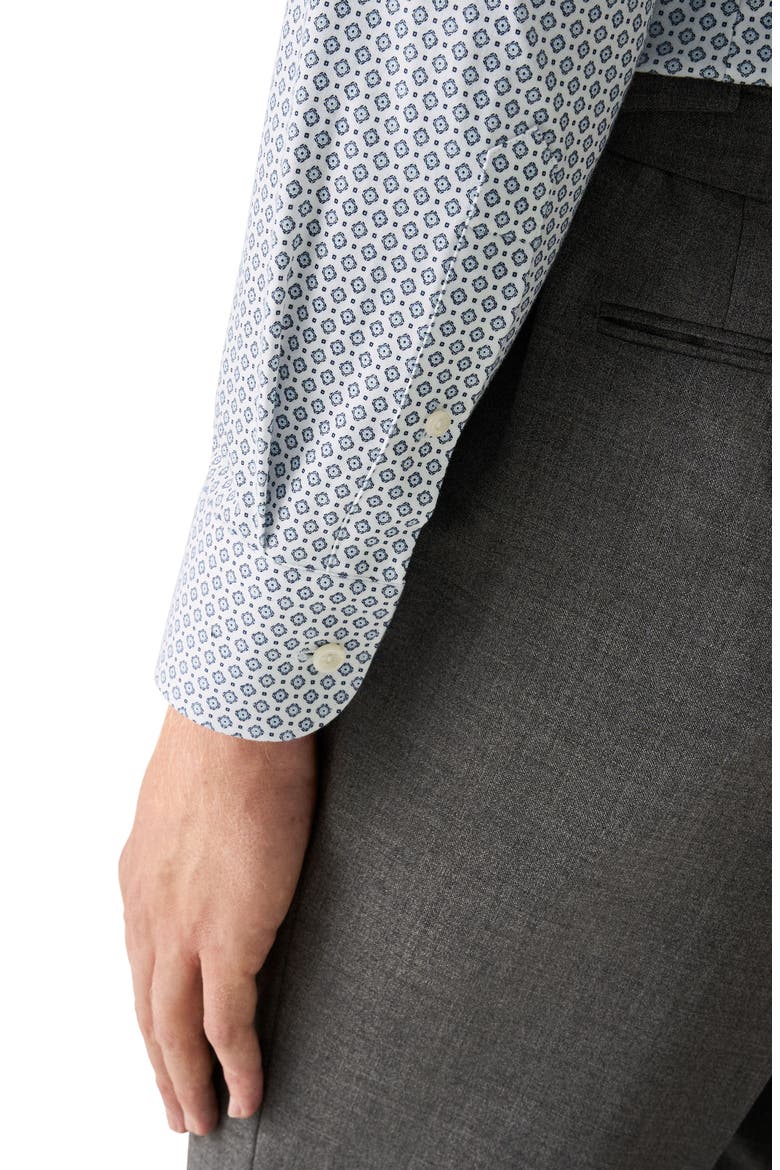 Slim Fit Medallion 4Flex Fit Stretch Jersey Dress Shirt, Alternate, color, MEDIUM BLUE