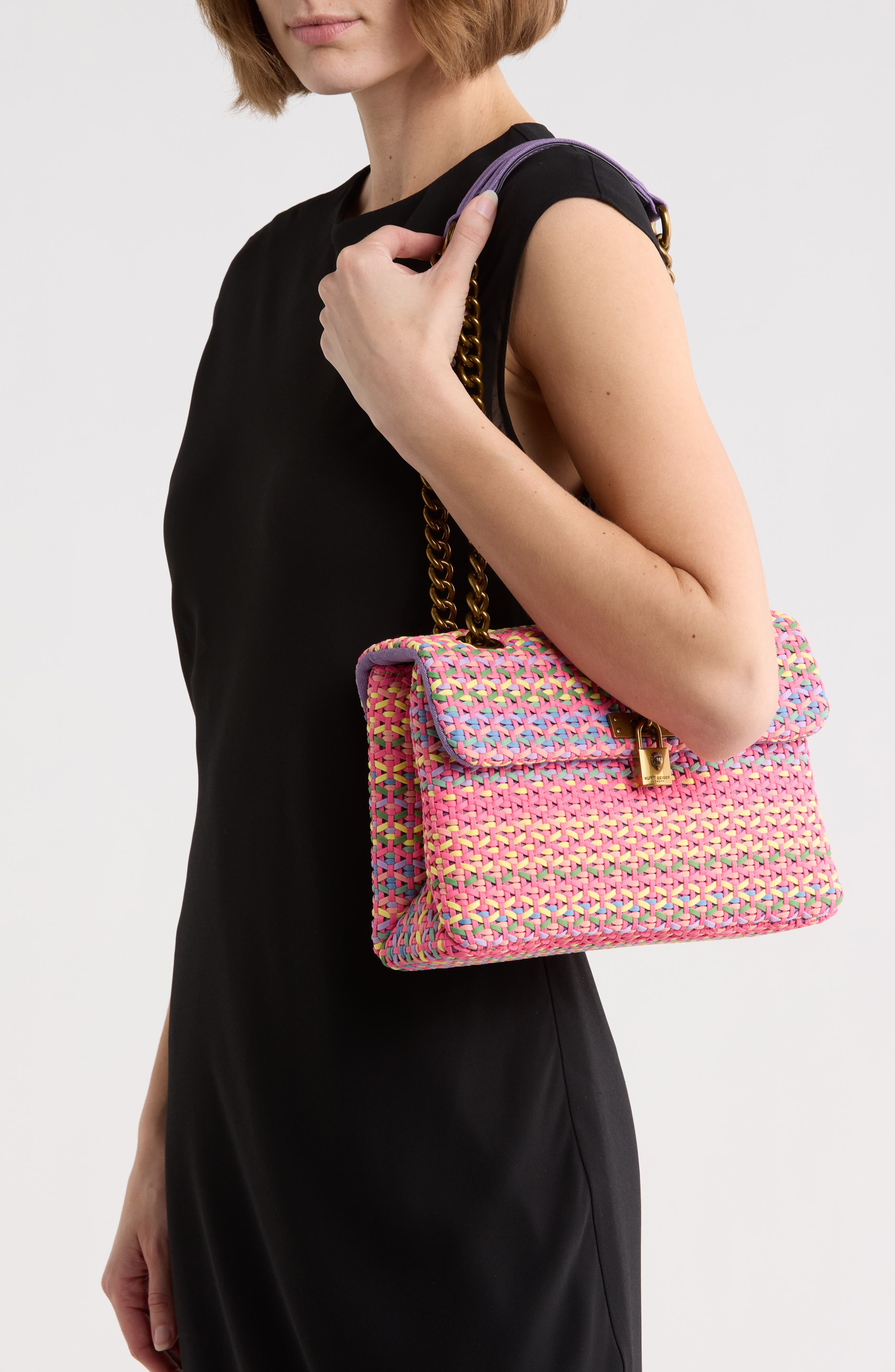 Kurt Geiger London Brixton Shoulder Bag, Alternate, color, Pink Multi