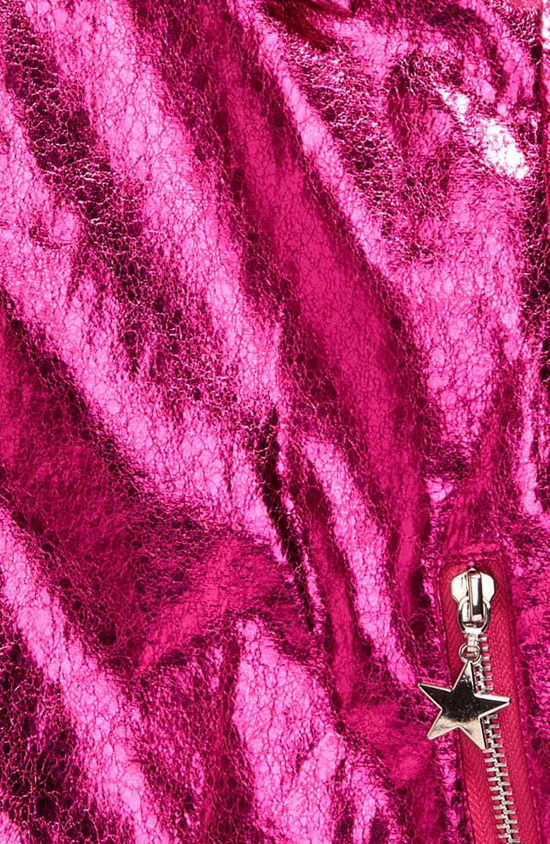 Lola + The Boys Kids' Metallic Moto Jacket, Alternate, color,