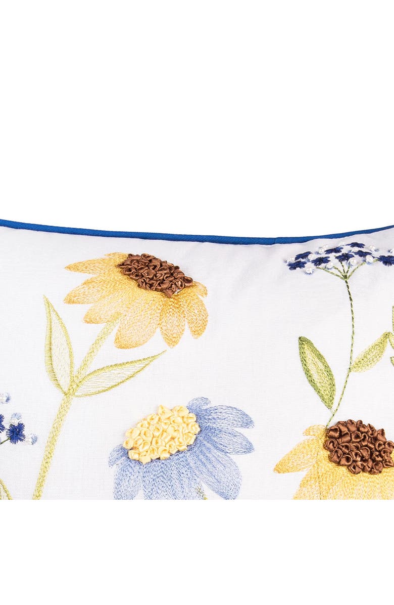 C&F Home Lovely Blues Spring Sunflower Floral Flowers Accent Throw Pillow, 16" x 16", Alternate, color, Blue