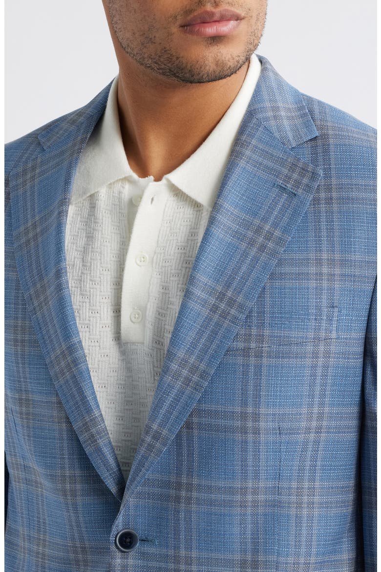 Hyperlight Soft Plaid Wool Sport Coat, Alternate, color, LIGHT BLUE