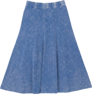 5 Stars Washed Panelled Midi Skirt - Girls