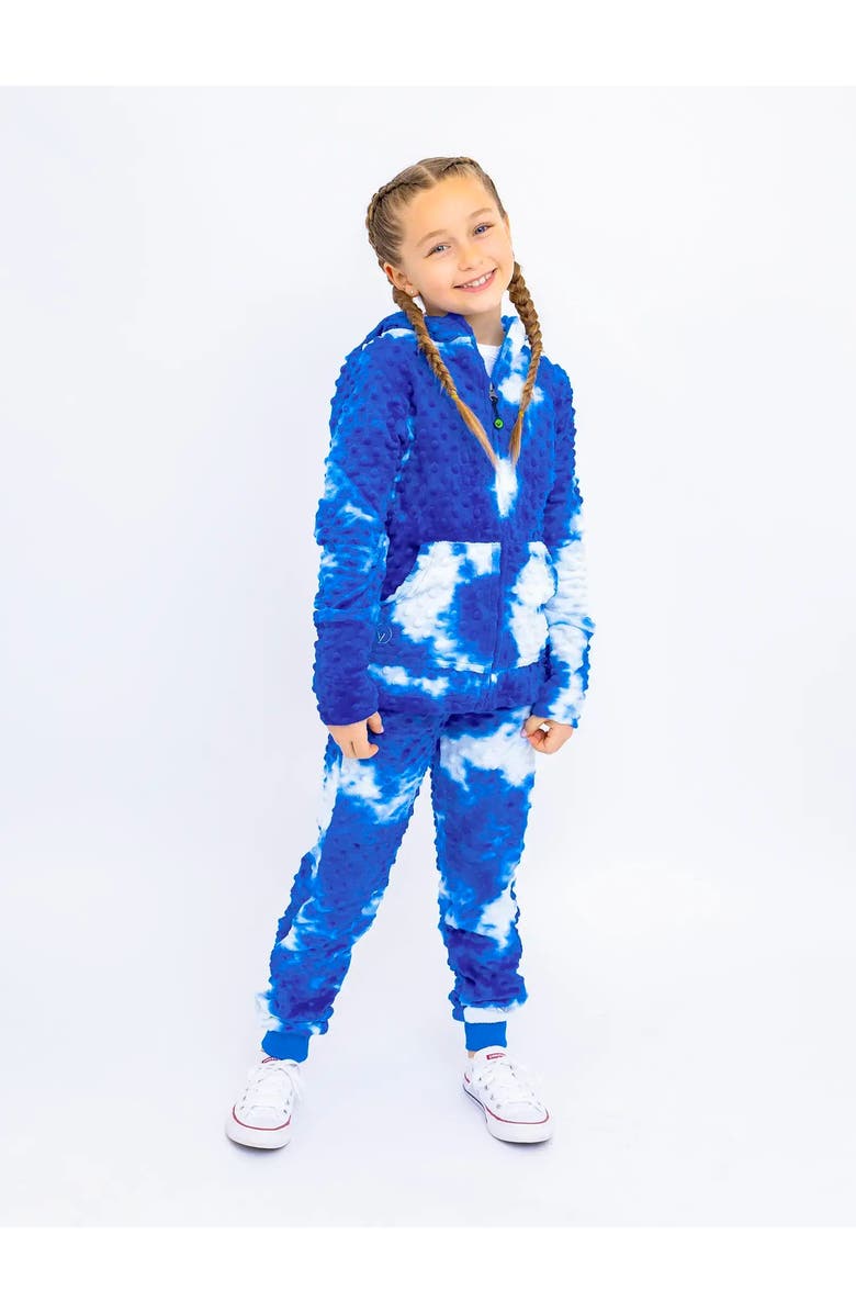 Limeapple Minky Bubble Jogger Pants - Tie Dye, Main, color, Blue Tie Dye