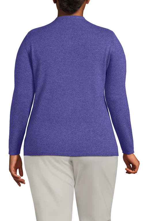 Lands' End Cashmere Cardigan Sweater In Blue