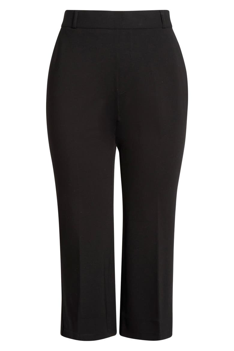 Sculpt-Her™ Pull-On Ankle Flare Ponte Pants, Alternate, color, BLACK