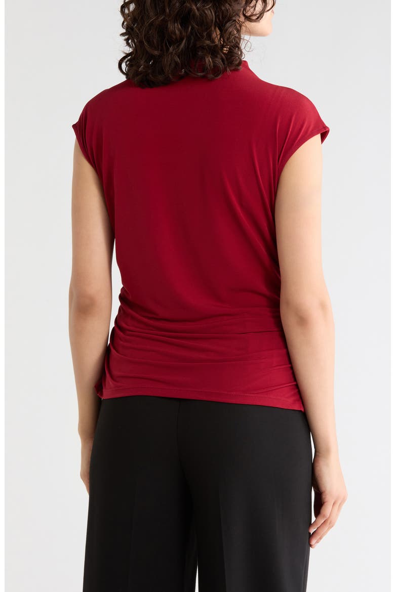 Funnel Neck Jersey Top, Alternate, color, RHYTHM RED