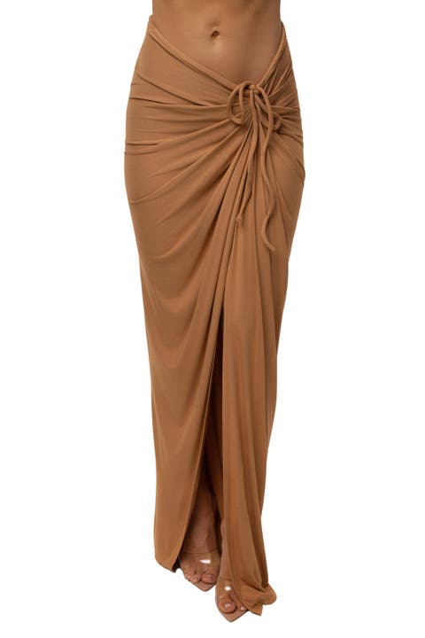 Island Drape Maxi Skirt