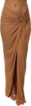 JLUXLABEL Island Drape Maxi Skirt