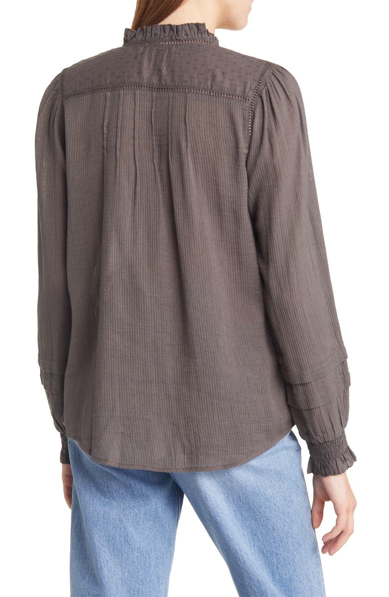 Faherty Willa Button Front Peasant Blouse, Alternate, color,
