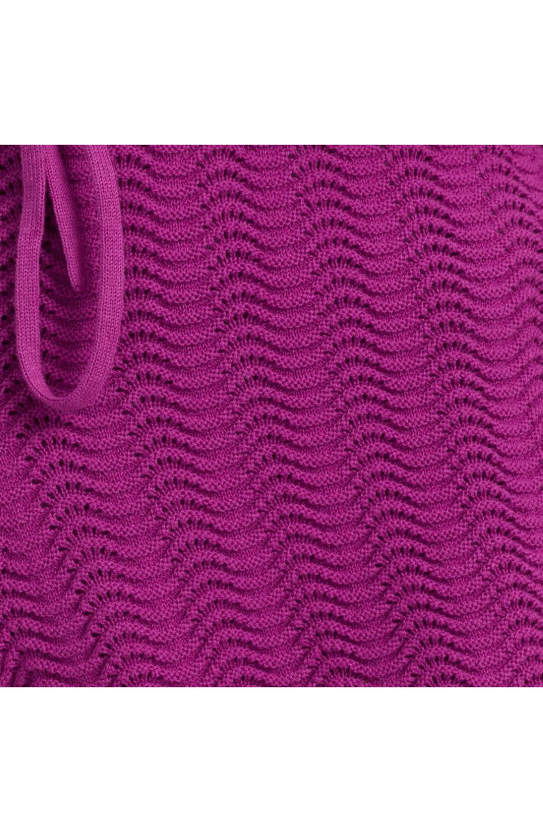 Chinti & Parker Cotton Crochet Shorts, Alternate, color, Magenta