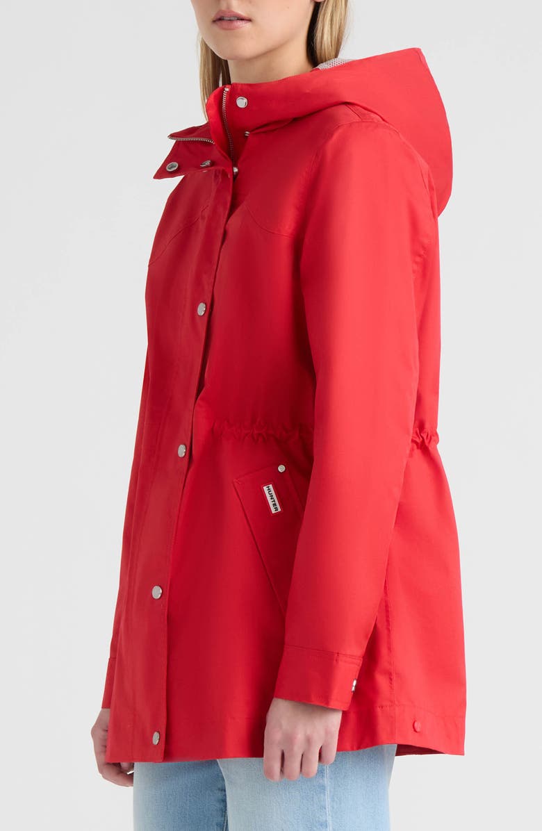 Hunter Adela Hooded Waterproof Jacket, Alternate, color, Hunter Red