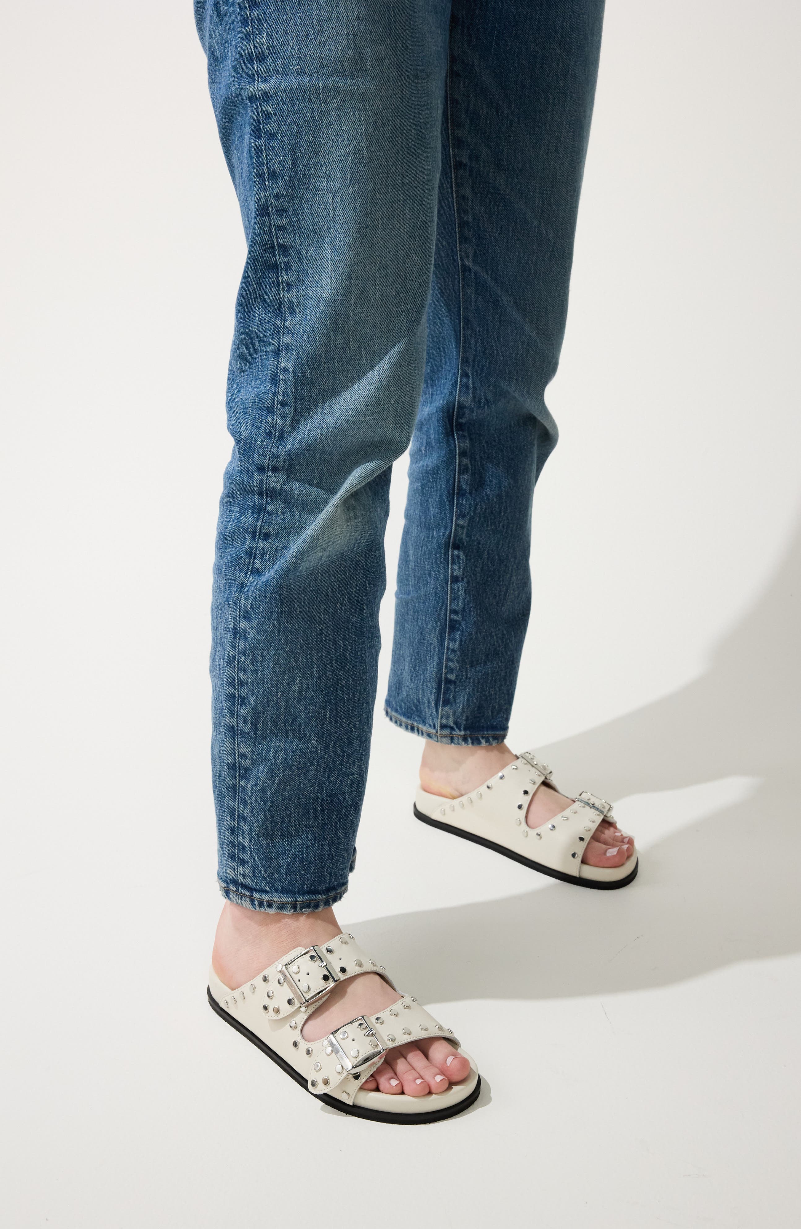Maya Slide Sandal, Alternate, color, CREAM