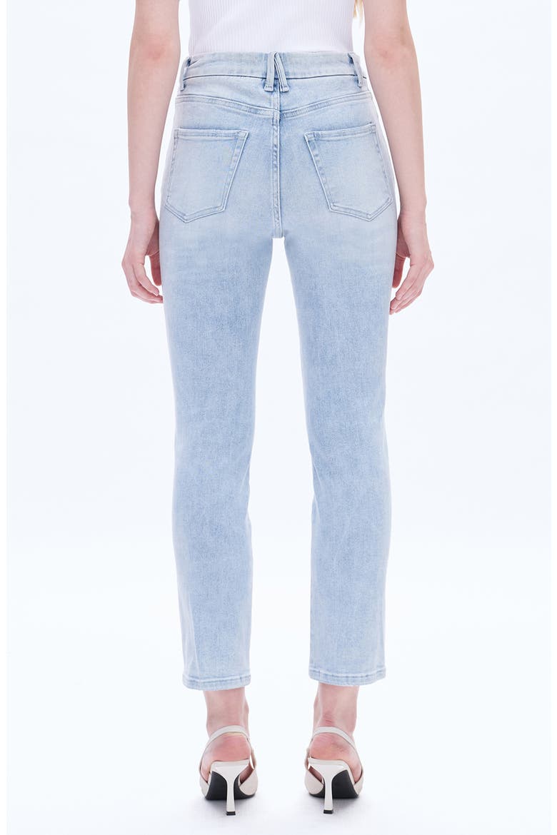 High Waist Slim Straight Leg Jeans, Alternate, color, LIGHT BLUE